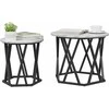 Šoninis stalas 2 pcs Pilkas Sonoma