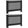 Radiatoriaus dangtis 2 pcs Juoda 112 x 19 x 81,5cm