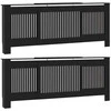 Radiatoriaus dangtis 2 pcs Juoda 205 x 20,5 x 81,5cm