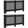 Radiatoriaus dangtis 2 pcs Juoda 152 x 19 x 81,5cm