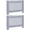 Radiatoriaus dangtis 2 pcs Pilka 112 x 19 x 81,5cm