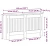 Radiatoriaus dangtis Pilka Sonoma 152 x 19 x 81,5 cm