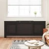 Radiatoriaus uždangalas, juodos spalvos, 205cm, MDF