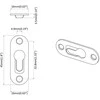 Raktelio pakabukas 2 vnt. Sidabro 45 x 16 x 3.5 mm Geležis
