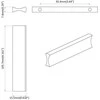Rankena 828 pcs Sidabro 105.7 x 7.4 x 15.5 mm Aliuminis