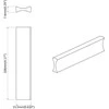 Rankena 973 pcs Juoda 106 x 7,4 x 15,5 mm Aliuminis
