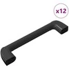 Rankena 12 vnt. Juoda 380 x 34 x 85 mm Aliuminis ir PP