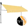 Rankinė ištraukiama markizė su LED, balta ir oranžinė, 350cm