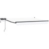 Rankinė ištraukiama markizė su LED Balta ir antracito 2,5 x 2 m