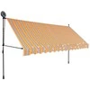 Rankinė ištraukiama markizė su LED, geltona ir mėlyna, 400cm