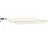 Rankinė ištraukiama markizė su LED Kremas ir balta 3,5 x 2 m