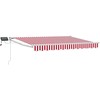 Rankinė ištraukiama markizė su LED Raudona ir balta 3 x 2,5 m