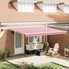 Ištraukiama markizė Raudona ir balta 450 × 350 cm