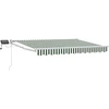 Rankinė ištraukiama markizė su LED Žalia ir balta 3 x 2,5 m