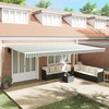 Ištraukiama markizė Žalia ir balta 600 × 350 cm