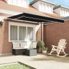 Ištraukiama markizė Juoda 350 x 250 cm Poliesteris ir plienas