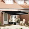 Ištraukiama markizė Juoda 400 × 300 cm Poliesteris ir aliuminis