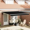 Ištraukiama markizė Juoda 400 × 350 cm Poliesteris ir aliuminis