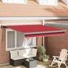 Ištraukiama markizė Raudona 350 x 250 cm Audinys ir metalas