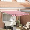 Ištraukiama markizė Raudona ir balta 350 x 250 cm