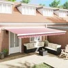 Ištraukiama markizė Raudona ir balta 500 × 300 cm
