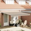 Ištraukiama markizė Smėlio 400 × 350 cm Poliesteris ir plienas