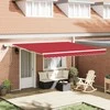 Ištraukiama markizė Raudona 400 × 300 cm Audinys ir plienas
