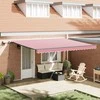 Ištraukiama markizė Raudona ir balta 450 ×300 cm audinys