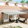 Ištraukiama markizė Žalia ir balta 500 × 350 cm