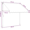 Rankinė sulankstoma markizė Antracito ir baltos 150 cm