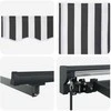 Rankinis markizės rėmas su LED Antracito ir baltos 4 × 3 m