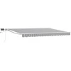 Rankinis markizės rėmas su LED Antracito ir baltos 5 x 3 m