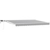 Rankinis markizės rėmas su LED Antracito ir baltos 4 × 3,5 m