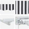 Rankinis markizės rėmas su LED Antracito ir baltos 4,5 × 3,5 m