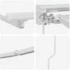 Rankinis markizės rėmas su LED Baltas 4 × 3 m Aliuminis