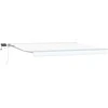 Rankinis markizės rėmas su LED Baltas 4 × 3 m
