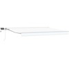 Rankinis markizės rėmas su LED Baltas 5 × 3,5 m