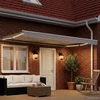Manual Awning Frame with Solar LED 5 x 3,5 m Balta