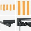Rankinis markizės rėmas su LED 3,5 x 2,5 m