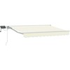Rankinis markizės rėmas su LED Kremas ir balta 3 x 2,5 m
