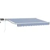 Rankinis markizės rėmas su LED Mėlyna ir balta 2,5 x 2 m