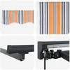 Rankinis markizės rėmas su LED 4,5 × 3 m