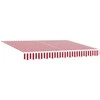 Rankinis markizės rėmas su LED Raudona ir balta 3 x 2,5 m