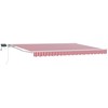 Rankinis markizės rėmas su LED Raudona ir balta 4,5 × 3,5 m
