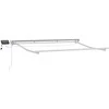 Rankinis markizės rėmas su LED Ruda ir balta 3,5 x 2,5 m