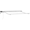 Rankinis markizės rėmas su LED Bežinė ir balta 3 x 2,5 m