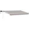 Rankinis markizės rėmas su LED Šviesiai pilka ir balta. 3 x 2 m