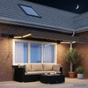 Rankinis markizės rėmas su LED Taupe 3 x 2 m