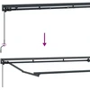 Rankinis markizės rėmas su LED Taupe 3 x 2,5 m