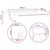 Rankinis markizės rėmas su LED Taupe 4 × 3 m